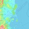 金野郡地形图、海拔、地势