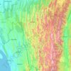 米佐拉姆邦地形图、海拔、地势