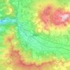 南阿苏村地形图、海拔、地势