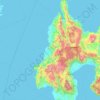 西苏拉威西省地形图、海拔、地势