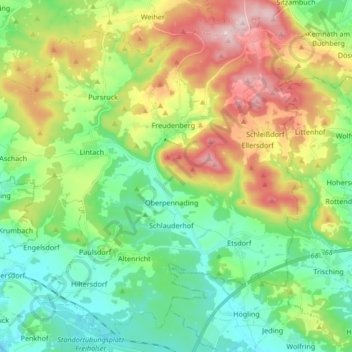 92272地形图、海拔、地势