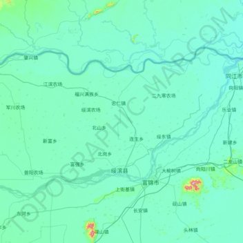 绥滨县地形图、海拔、地势