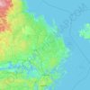 Landskapet Uppland地形图、海拔、地势