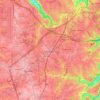 Erlanger地形图、海拔、地势