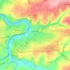 Saint-Lô地形图、海拔、地势
