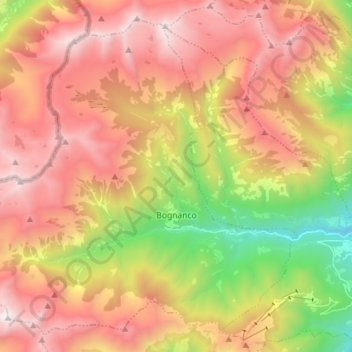 Bognanco地形图、海拔、地势