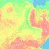 勒拿河地形图、海拔、地势