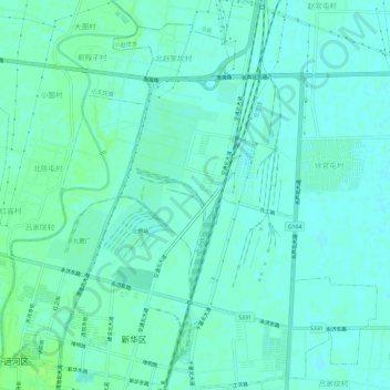 建设北街街道地形图、海拔、地势