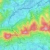 獅子山郊野公園地形图、海拔、地势