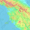 Toscana地形图、海拔、地势