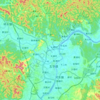 水寨镇地形图、海拔、地势