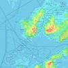屯門區地形图、海拔、地势