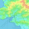 拉罗歇尔地形图、海拔、地势