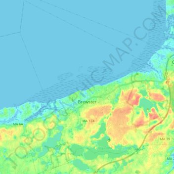 Brewster地形图、海拔、地势