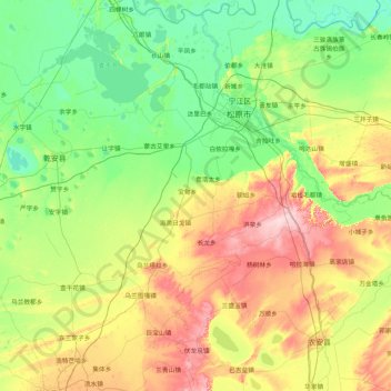 前郭尔罗斯蒙古族自治县地形图、海拔、地势