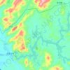 白莲河水库地形图、海拔、地势