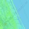 Daytona Beach地形图、海拔、地势