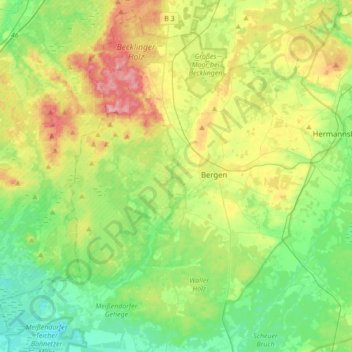 29303地形图、海拔、地势