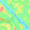 木浪河水库地形图、海拔、地势