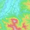 橫瀨町地形图、海拔、地势
