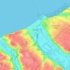 迪耶普地形图、海拔、地势