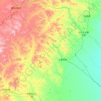 扎鲁特旗地形图、海拔、地势