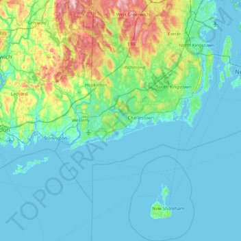 South County地形图、海拔、地势