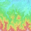 湯口地形图、海拔、地势
