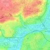 Caen地形图、海拔、地势