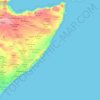 索马里地形图、海拔、地势