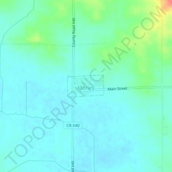 Morley地形图、海拔、地势