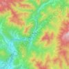 南木曾町地形图、海拔、地势