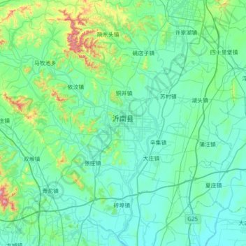 沂南县地形图、海拔、地势