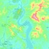 大黑汀水库地形图、海拔、地势