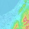 新發田市地形图、海拔、地势