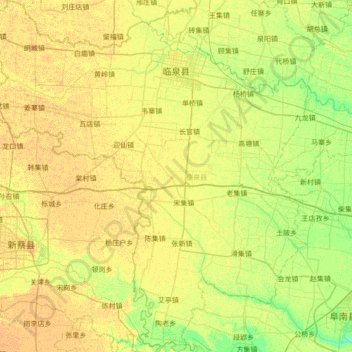 临泉县地形图、海拔、地势