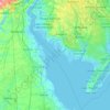 Delaware Bay地形图、海拔、地势