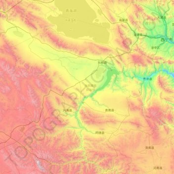 海南藏族自治州地形图、海拔、地势