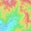 甲州市地形图、海拔、地势