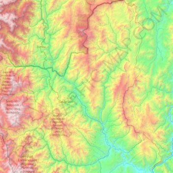 San Ignacio地形图、海拔、地势