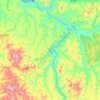 红石水库地形图、海拔、地势