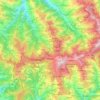 西姆拉地形图、海拔、地势