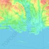Jackson County地形图、海拔、地势