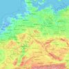 德国地形图、海拔、地势