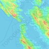 旧金山;舊金山;三藩市地形图、海拔、地势