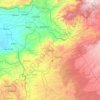 凱里喬郡地形图、海拔、地势
