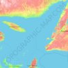 聖羅倫斯灣地形图、海拔、地势