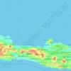 中爪哇省地形图、海拔、地势