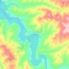 松塔水库地形图、海拔、地势