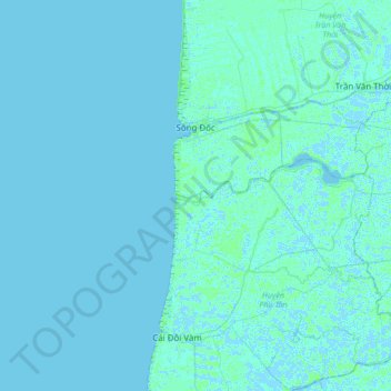 瀧督市鎮地形图、海拔、地势